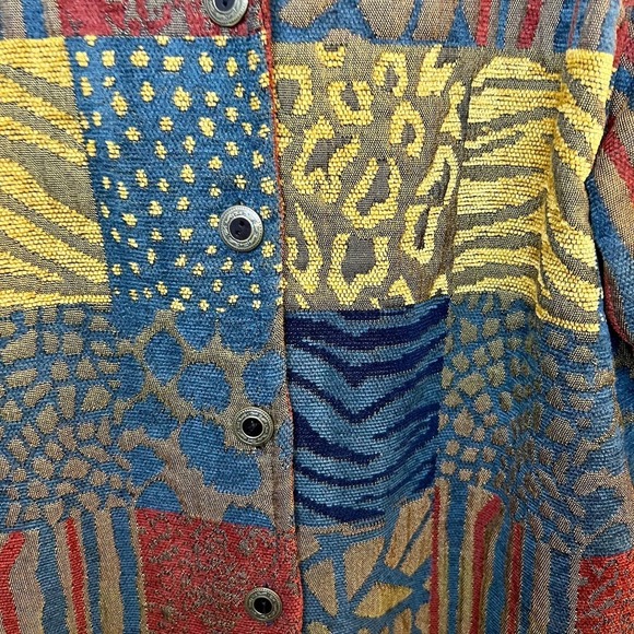 Vintage Daniel K. Embroidered Patchwork Look Tapestry Jacket Size Large - Picture 14 of 16